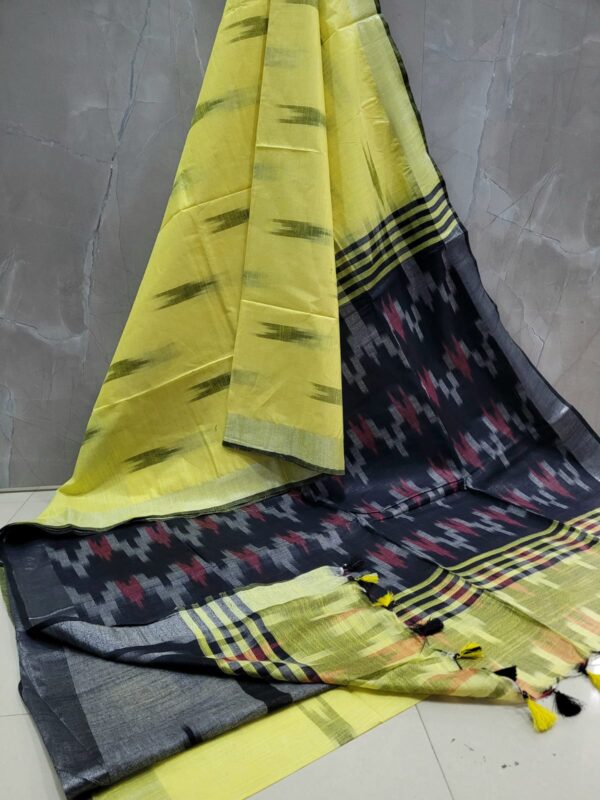 IKKAT LINEN COTTON SAREES