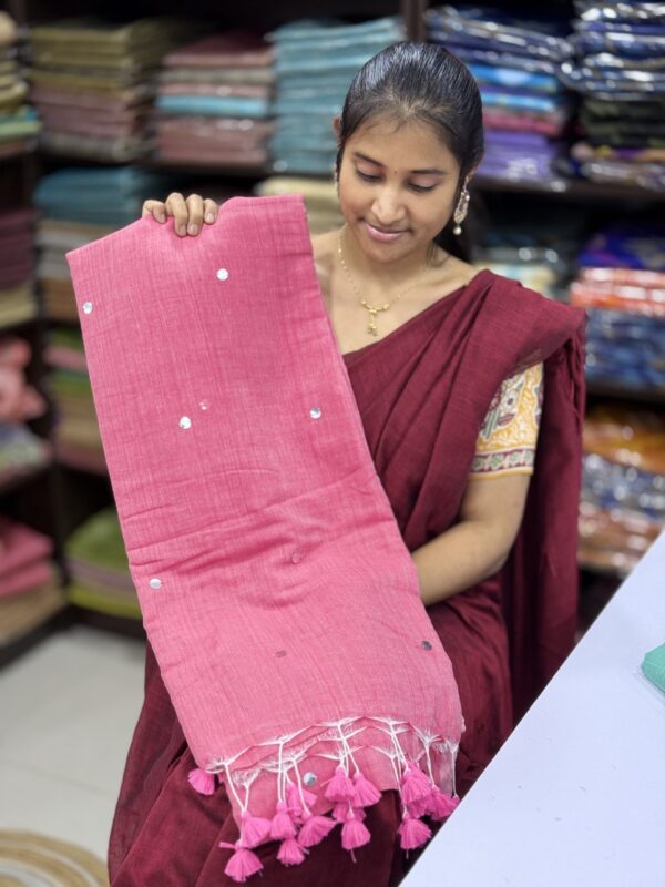 Mul Cotton Sarees with Gini Work