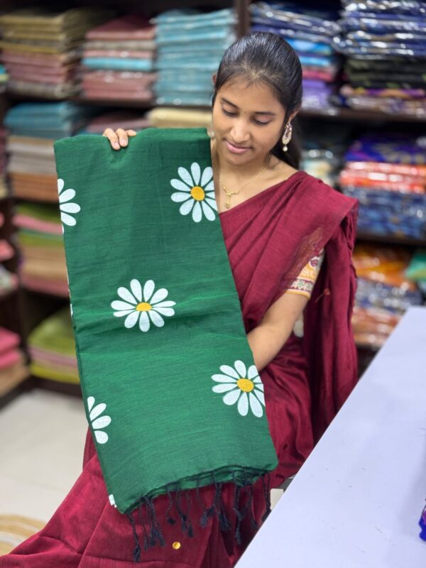 Sun Flower Khadi Cotton Sarees