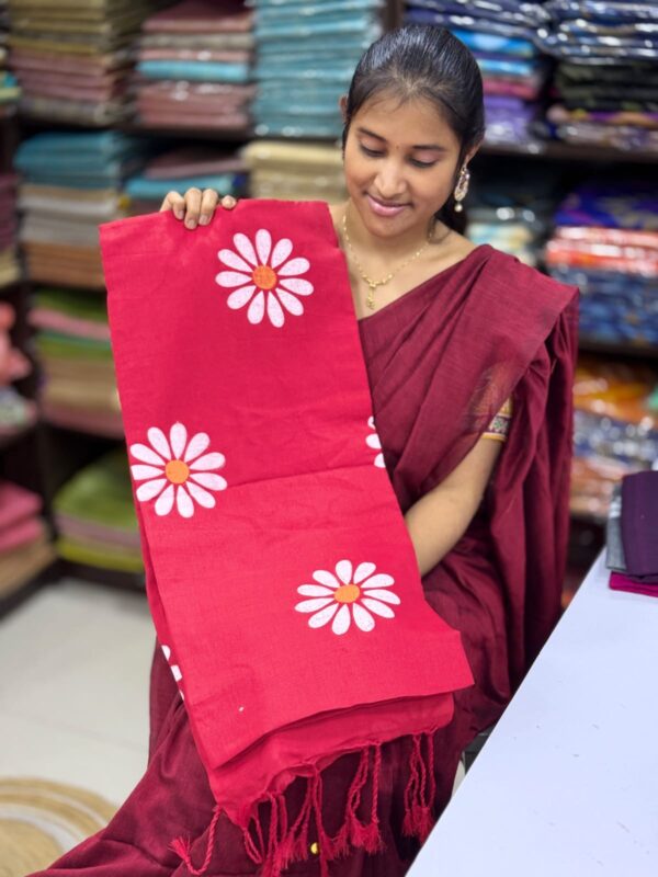 Sun Flower Khadi Cotton Sarees