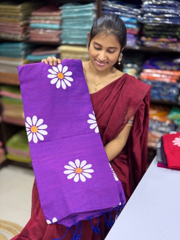 Sun Flower Khadi Cotton Sarees