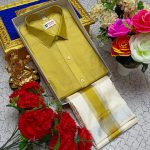 Men's Combo Set: Pattu Shirt and Dhothi