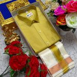 Men's Combo Set: Pattu Shirt and Dhothi
