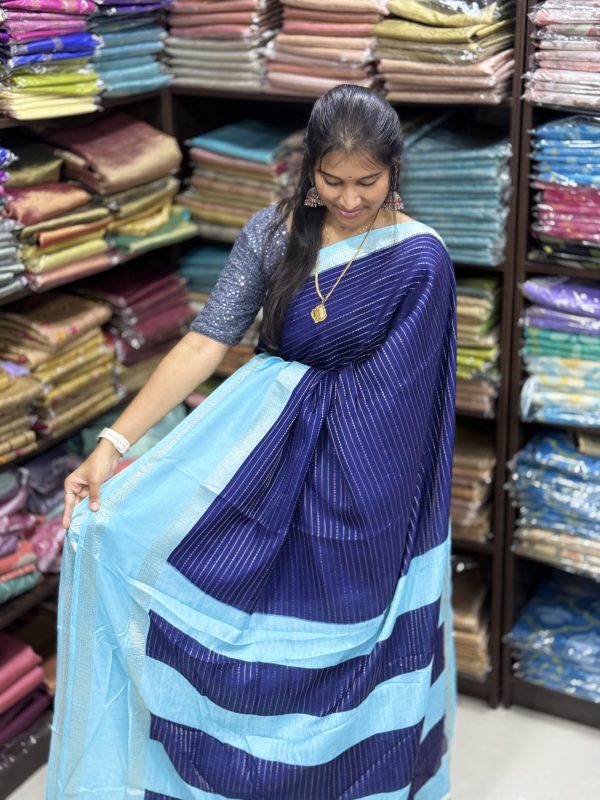 Premium Georgette Silk Sarees with Rettapetta border