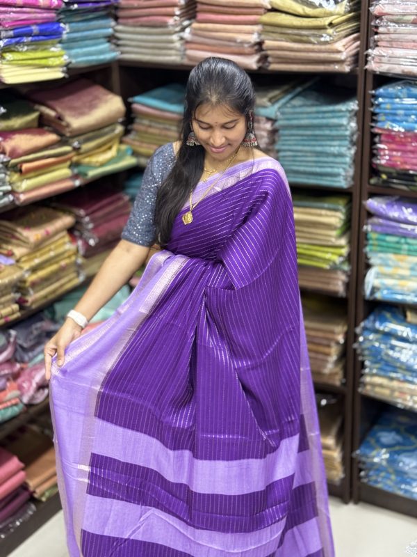 Premium Georgette Silk Sarees with Rettapetta border