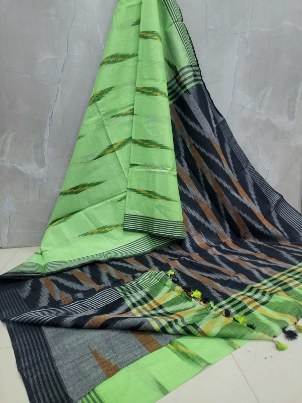 IKKAT LINEN COTTON SAREES