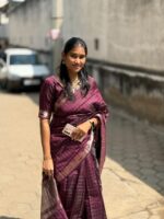 Handloom Mangalagiri silk Saree - Image 6