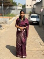 Handloom Mangalagiri silk Saree - Image 8