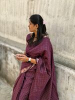 Handloom Mangalagiri silk Saree - Image 5