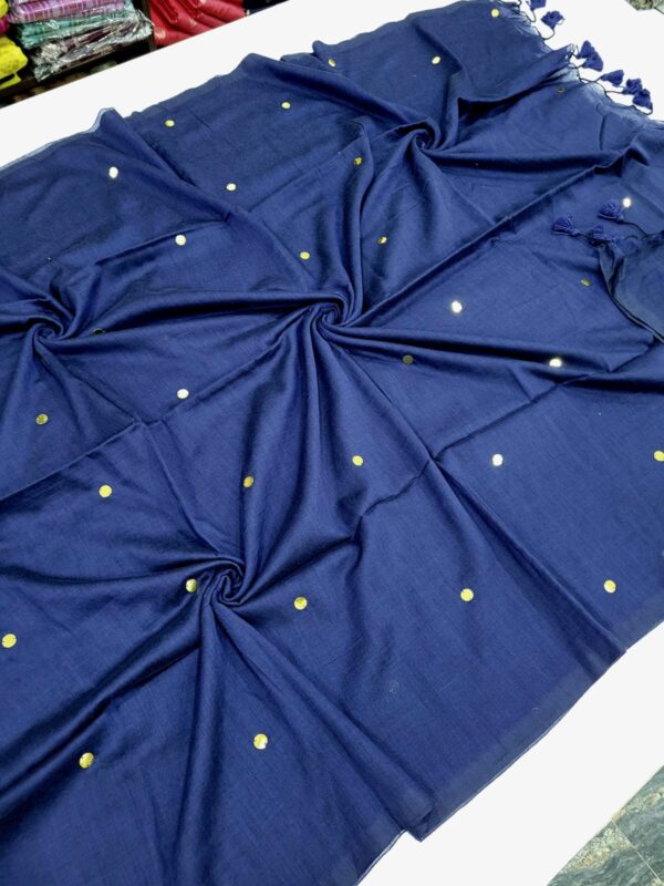 Mul Cotton Sarees with Gini Work