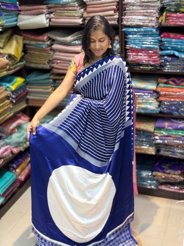Ajrakh Modal Silk Sarees