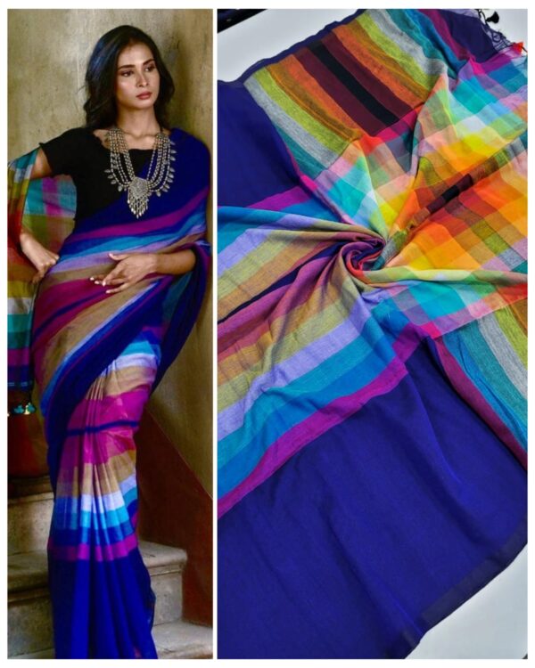 Rainbow Mulcotton Sarees