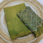 Partywear Space Silk Sarees with Work blouse ( Un Stitched blouse )