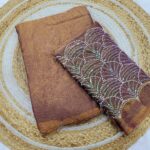 Partywear Space Silk Sarees with Work blouse ( Un Stitched blouse )