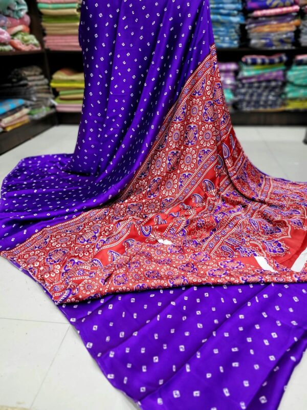 Ajrakh Modal Silk Sarees