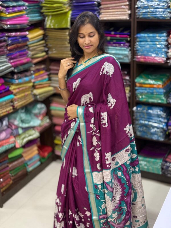 Kalamkari Soft Cotton Sarees