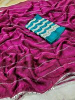 Designer wear Saree+ Hand aariwork blouse