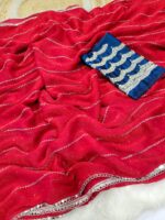 Designer wear Saree+ Hand aariwork blouse