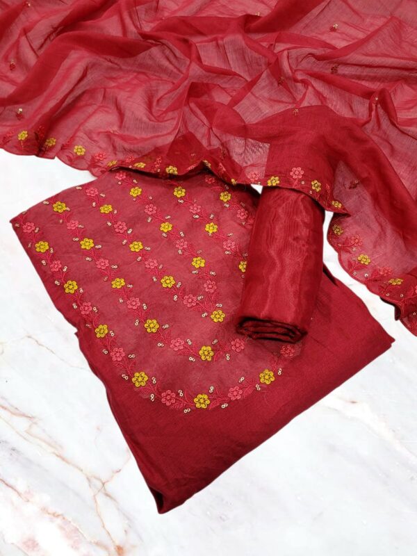 Branded festive wear Salwar (3pcs Set)- Cotton Silk