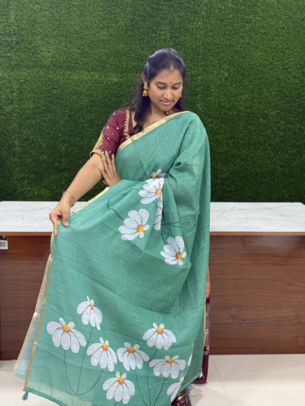 Linen Jute cotton sarees