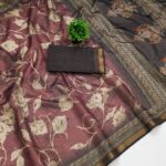 Elite Viscose Black Tussar silk Sarees