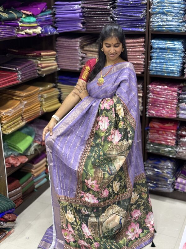 Elite Viscose Black Tussar silk Sarees