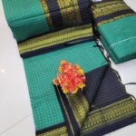 Checked Kalyani cotton saree/Lata Gadwal Paithani
