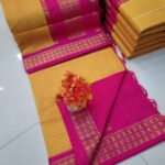 Checked Kalyani cotton saree/Lata Gadwal Paithani