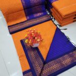 Checked Kalyani cotton saree/Lata Gadwal Paithani