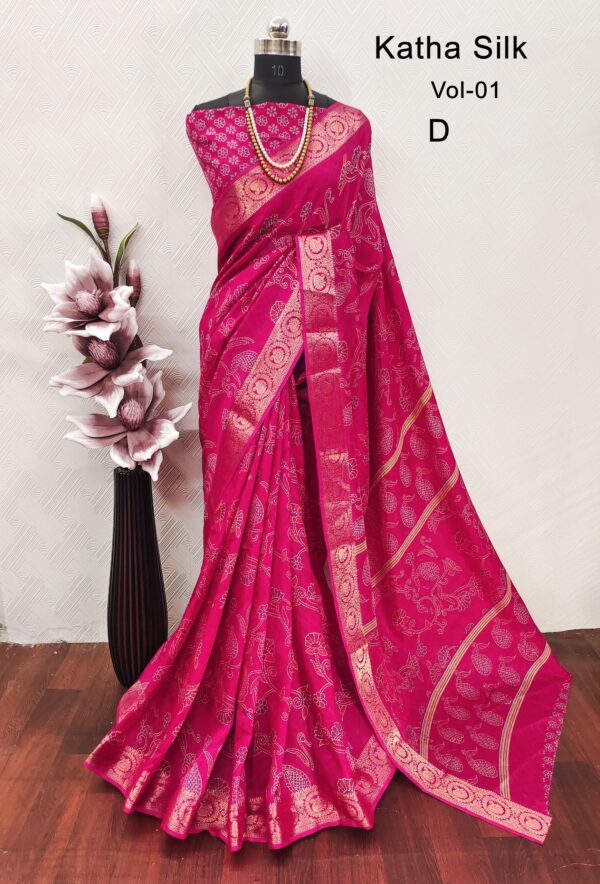 Authentic Kantha stitch Sarees