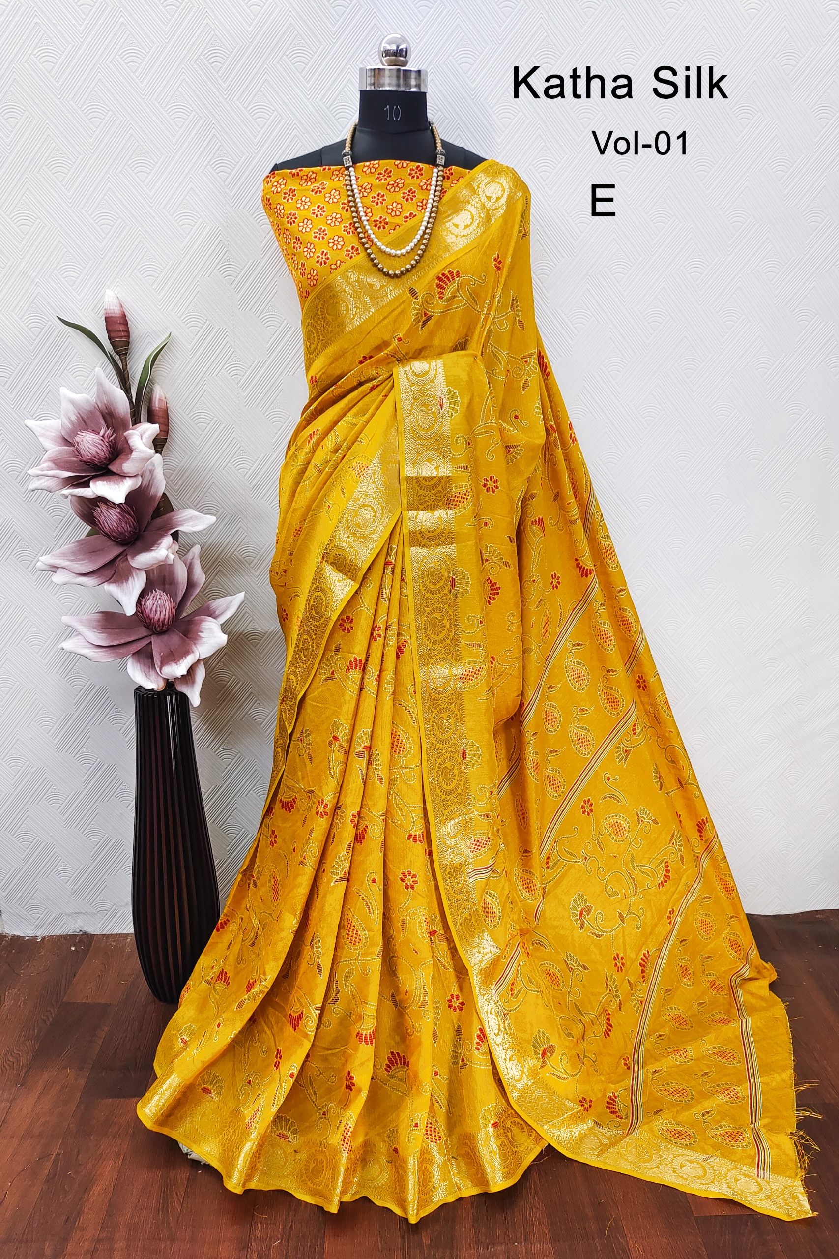 WhatsApp Image 2025-09-05 at 5.50.24 PM Authentic Katha stitch Sarees - Image 1