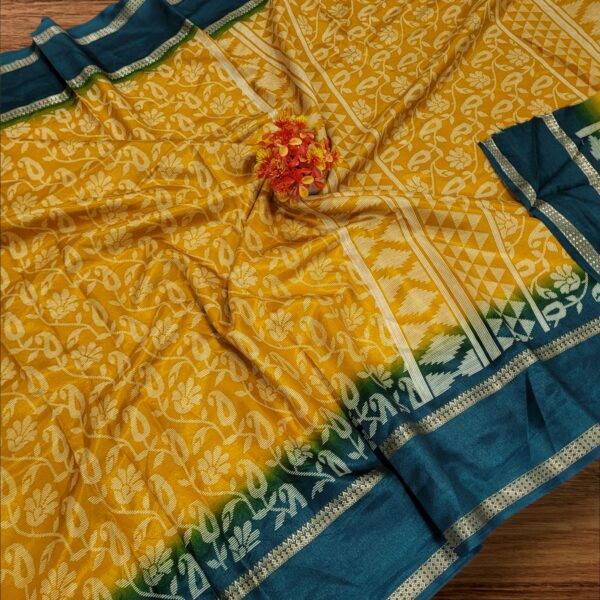 Premium Soft Crepe silk Saree with Rettapetta Border