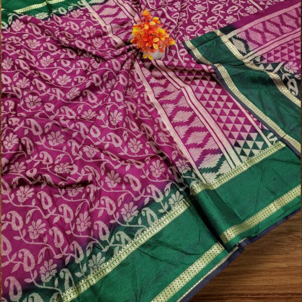 Premium Soft Crepe silk Saree with Rettapetta Border