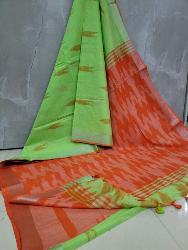 IKKAT LINEN COTTON SAREES