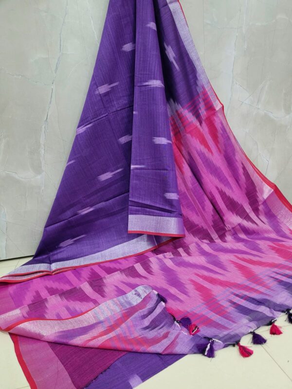 IKKAT LINEN COTTON SAREES