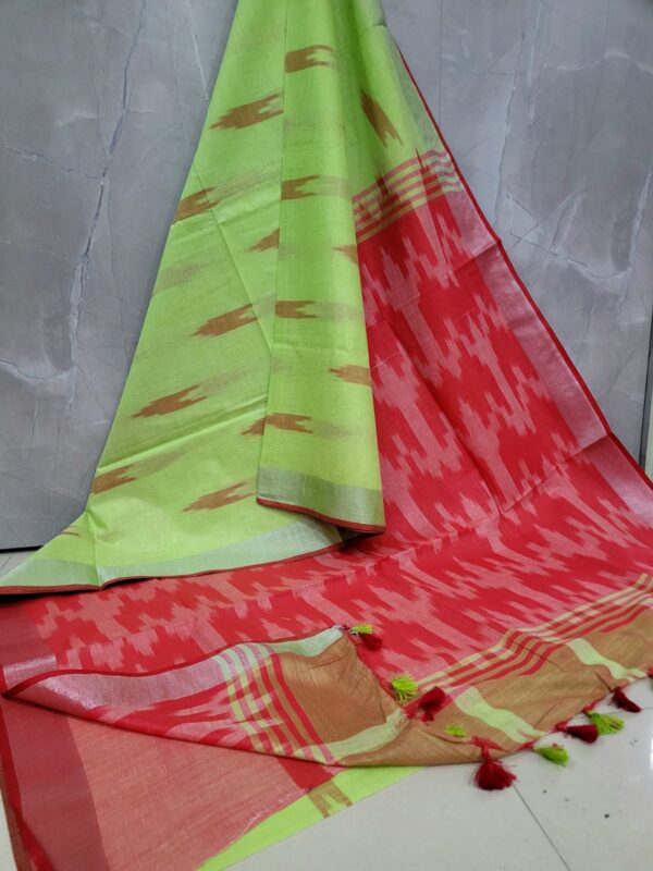IKKAT LINEN COTTON SAREES