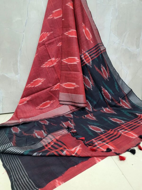 IKKAT LINEN COTTON SAREES