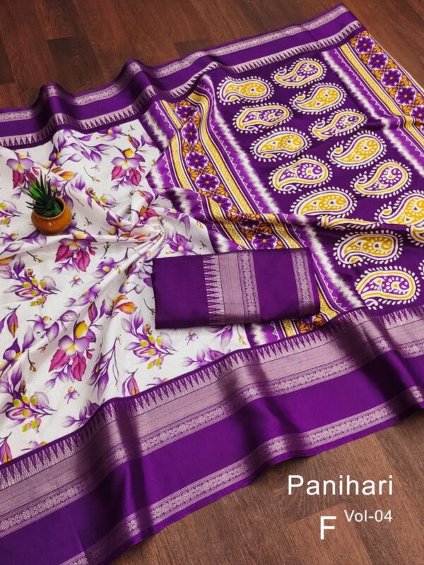 Premium Floral Rettapetta Silk Sarees