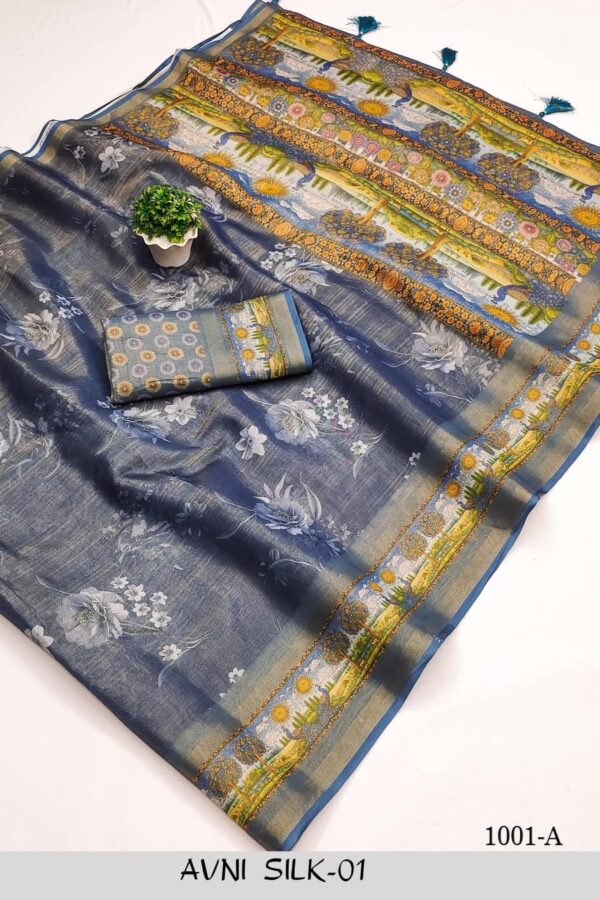 Kalamkari Soft Tussar Sarees