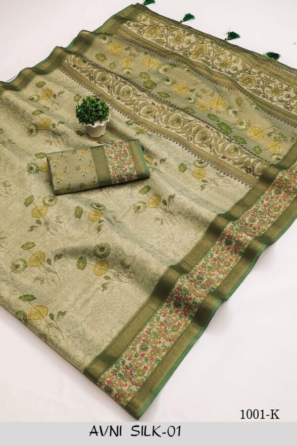Kalamkari Soft Tussar Sarees
