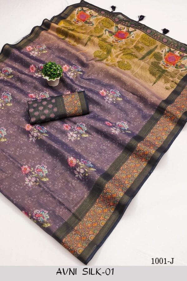 Kalamkari Soft Tussar Sarees