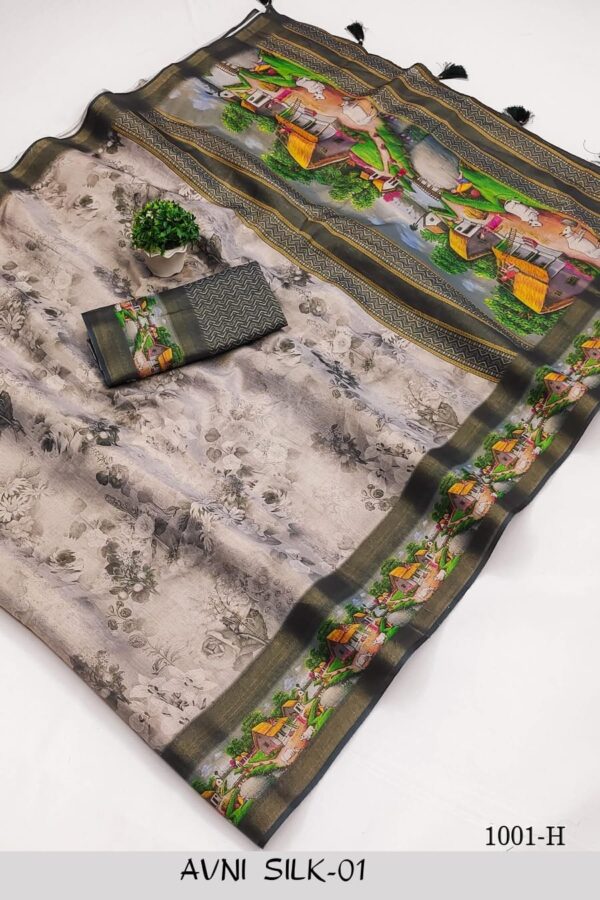 Kalamkari Soft Tussar Sarees