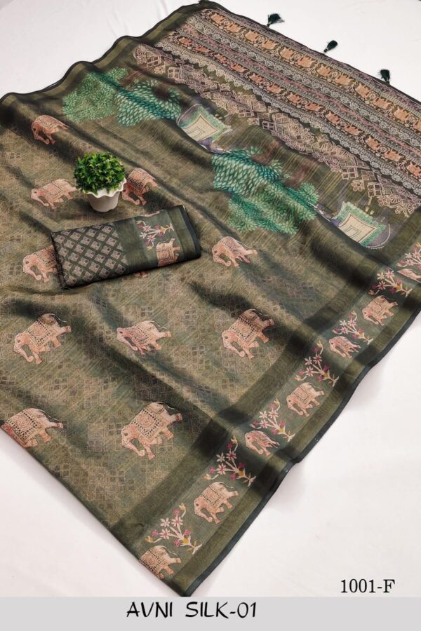 Kalamkari Soft Tussar Sarees