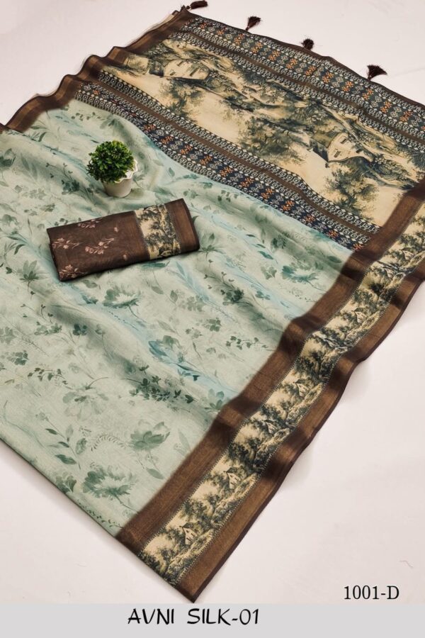 Kalamkari Soft Tussar Sarees