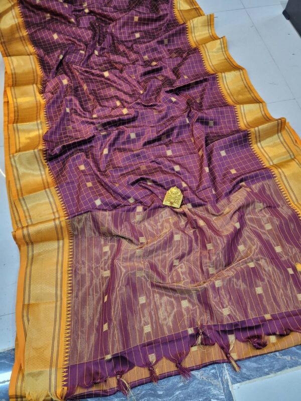 Authentic Maheswari Checks Silk Sarees