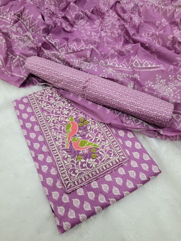 Branded Cotton Salwar Materials (Unstitched 3pcs)