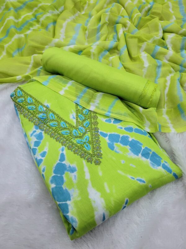 Branded Cotton Salwar Materials (Unstitched 3pcs)
