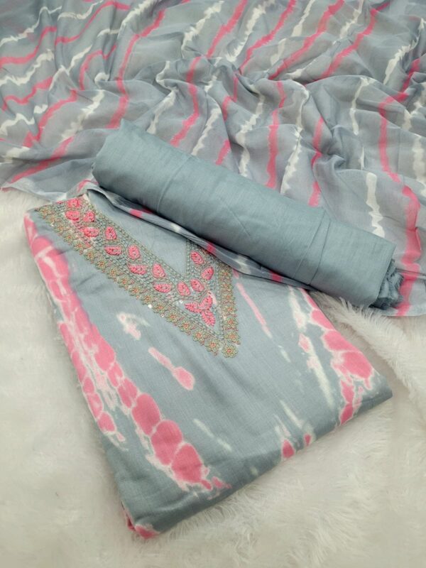 Branded Cotton Salwar Materials (Unstitched 3pcs)