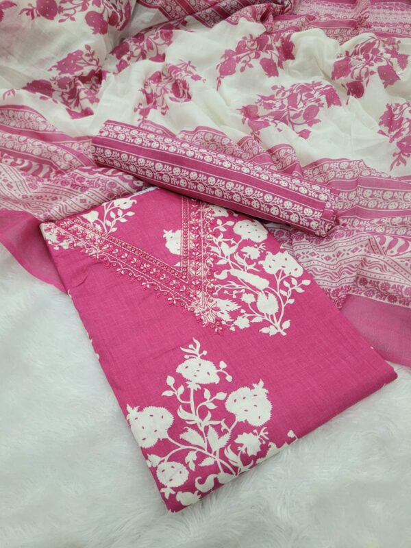 Branded Cotton Salwar Materials (Unstitched 3pcs)