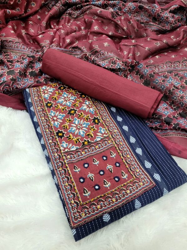 Branded Cotton Salwar Materials (Unstitched 3pcs)